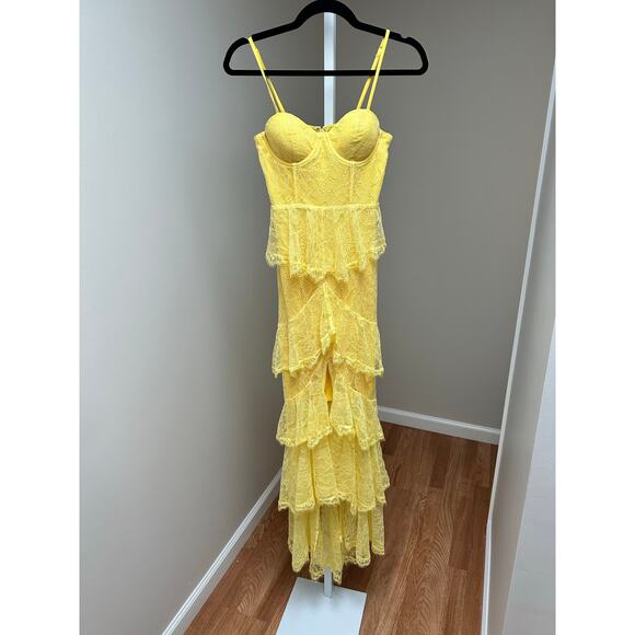 Majorelle Zelda Fitz Gown in Lemon Yellow size XS - Picture 5 of 8